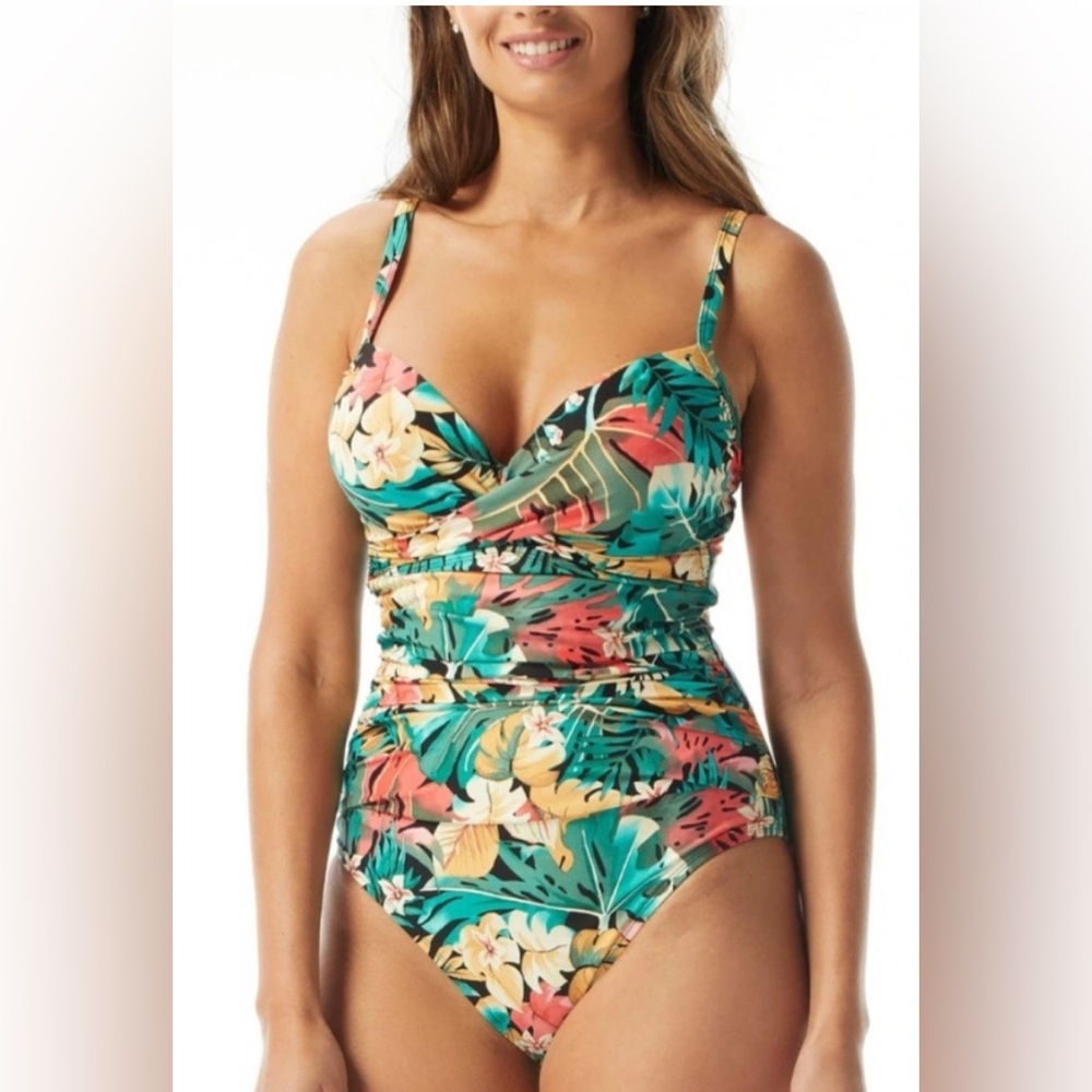Coc Reef Enrapture Bra Sized Underwire Floral One-Piece Swimsuit